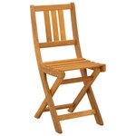 vidaXL Chaises de bistrot d'extérieur 8 Pièces Naturel 40 x 42 x 85 cm
