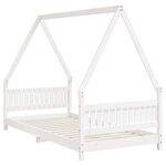 vidaXL Cadre de lit pour enfants blanc 90x190 cm bois de pin massif