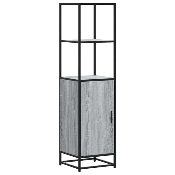 vidaXL Buffet haut sonoma gris 35 5x35x139 cm bois d'ingénierie métal