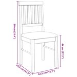 vidaXL Chaises à manger coussins 2 Pièces blanc bois massif caoutchouc