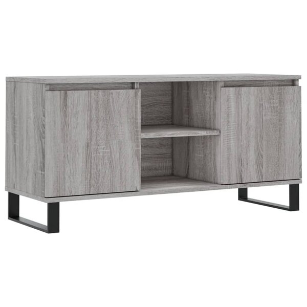 vidaXL Meuble TV sonoma gris 104x35x50 cm bois d'ingénierie