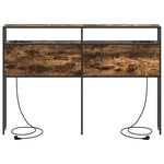 vidaXL Tête de lit de rangement Chêne fumé 150 cm Bois d'ingénierie