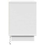 vidaXL Cabinet de chevet Blanc 50 x 34 5 x 50 cm. Bois d'ingénierie