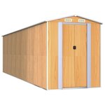 vidaXL Abri de jardin Marron clair 192x689x223 cm Acier galvanisé