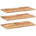 vidaXL Étagères flottantes 3 Pièces 100x40x2 cm acacia massif à l'huile
