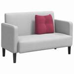 vidaXL Coussin de Dos Bordeaux 45 x 24 x 50 cm Velours