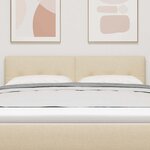 vidaXL Tête de lit avec tête de lit Crème 144 cm Cuir synthétique