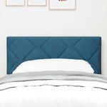 vidaXL Tête de Lit LED Geometric Manuel Bleu foncé 80 cm Velours