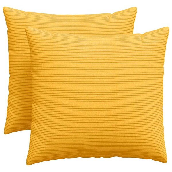 vidaXL Coussins de canapé 2 Pièces Jaune clair 50 x 50 cm