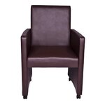 vidaXL Chaises à manger lot de 2 marron similicuir