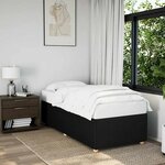 vidaXL Cadre de lit sans matelas noir 90x200 cm tissu
