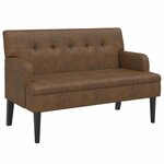 vidaXL Banc avec dossier marron 112x65 5x75 cm similicuir daim