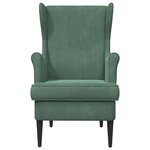 vidaXL Fauteuil Vert Mer Velours