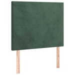 vidaXL Sommier à lattes de lit avec matelas LED Vert foncé 100x200 cm