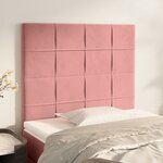 vidaXL Têtes de lit 2 Pièces Rose 90x5x78/88 cm Velours