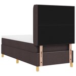vidaXL Lit à ressorts avec matelas marron foncé 90x200 cm