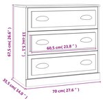 vidaXL Buffets 2 Pièces chêne sonoma bois d'ingénierie