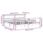 vidaXL Cadre de lit avec tête de lit sans matelas 180x200 cm