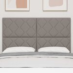 vidaXL Tête de lit avec des lumières à LED Réglable Taupe 160 cm tissu