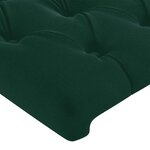 vidaXL Tête de lit à LED Vert foncé 93x16x78/88 cm Velours