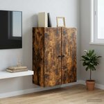 vidaXL Armoire Murale 66 x 34 5 x 90 cm Bois d'ingénierie Chêne fumé