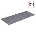 vidaXL Tapis d'escalier autocollants Rectangulaire 15 Pièces 60x25 cm