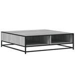 vidaXL Table basse sonoma gris 100x100x30cm bois d'ingénierie et métal