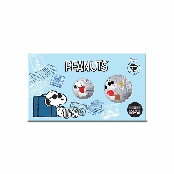 Snoopy  Cartelette duo 50€ et 10€ Argent