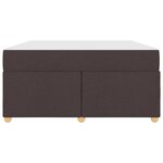 vidaXL Cadre de lit avec matelas Marron foncé 140 x 200 cm tissu