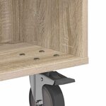 vidaXL Table d'appoint avec roues Chêne Sonoma 50 5 x 50 x 30 cm