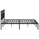 vidaXL Cadre de lit métal sans matelas et tête de lit noir 160x200 cm