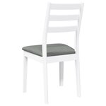 vidaXL Chaises à manger coussins 2 Pièces blanc bois massif caoutchouc