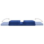 vidaXL Chaise pliable de sol Bleu Tissu