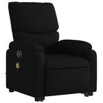 vidaXL Fauteuil inclinable de massage électrique Noir Tissu