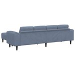 vidaXL Canapé Bleu 250 x 188 x 76 cm Tissu en velours côtelé
