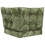 vidaXL Coussin de canapé d'extérieur 3 Pièces Modèle feuille Polyester