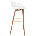 vidaXL Tabourets de bar lot de 4 blanc
