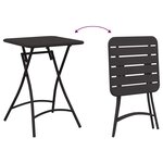 vidaXL Set Bistro Pliant 3 Pièces en Acier Anthracite