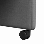 vidaXL Chaises de Salle à Manger avec Roues 2 Pièces Gris foncé