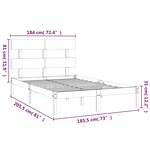 vidaXL Cadre de lit sans matelas 180x200 cm bois massif