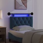 vidaXL Tête de lit suspendue Bleu Velours