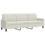 vidaXL Canapé à 3 places Crème 210 cm Velours
