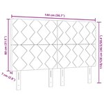 vidaXL Tête de Lit en Tissu Géométrique Gris foncé 140 cm tissu