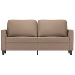 vidaXL Canapé à 2 places Cappuccino 140 cm Similicuir