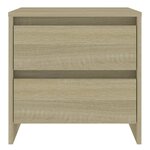 vidaXL Tables de chevet 2 Pièces chêne sonoma bois d'ingénierie