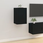 vidaXL Meuble TV mural Noir 40x34 5x60 cm