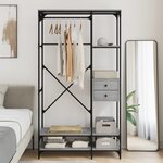vidaXL Armoire à tiroirs sonoma gris 100x40x180 cm bois d'ingénierie