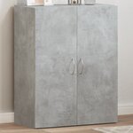 vidaXL Armoire de classement gris béton bois d'ingénierie