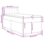 vidaXL Sommier à lattes de lit avec matelas Rose 90x200 cm Velours