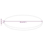 vidaXL Dessus de table rond Marron clair Ø90x1 5 cm Bois chêne traité